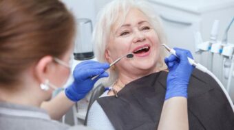 senior woman having dental appointment