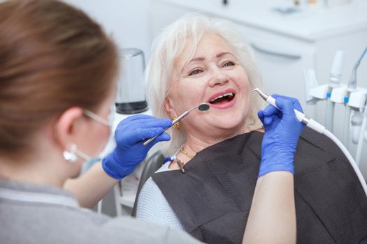 senior woman having dental appointment