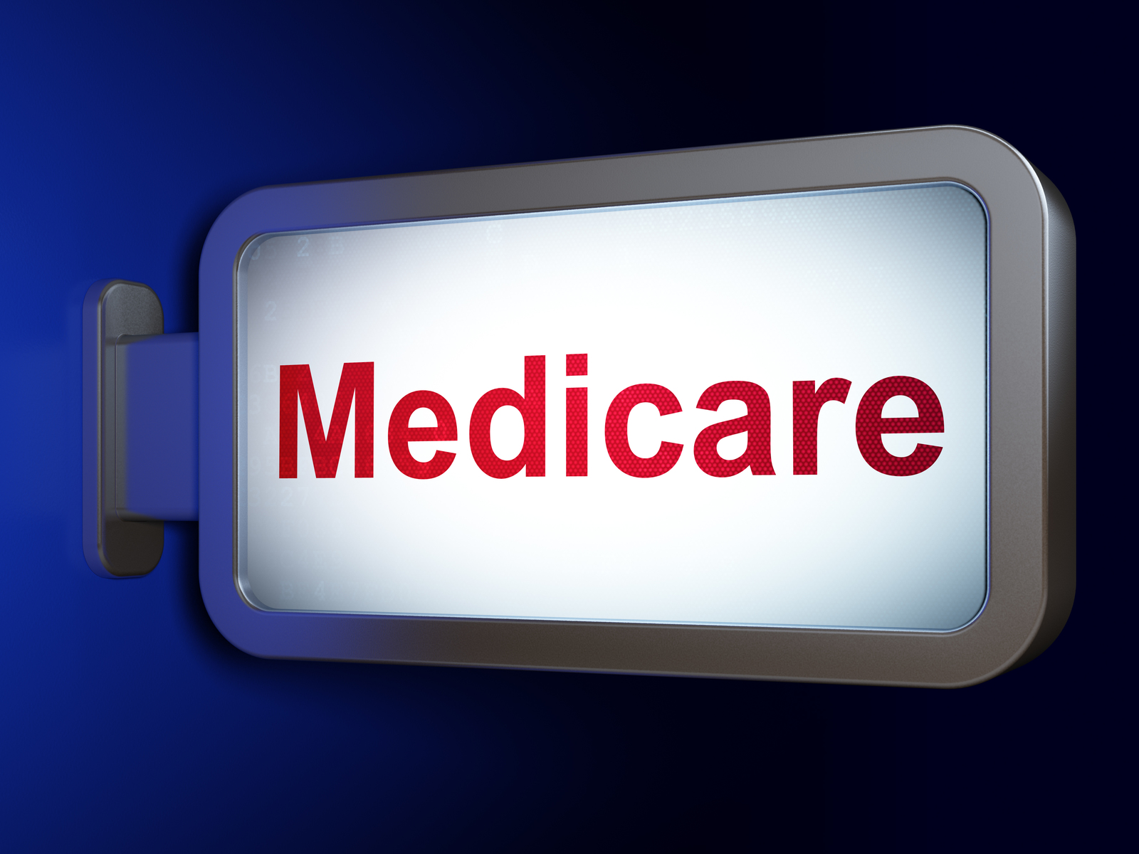 Health Concept: Medicare On Billboard Background